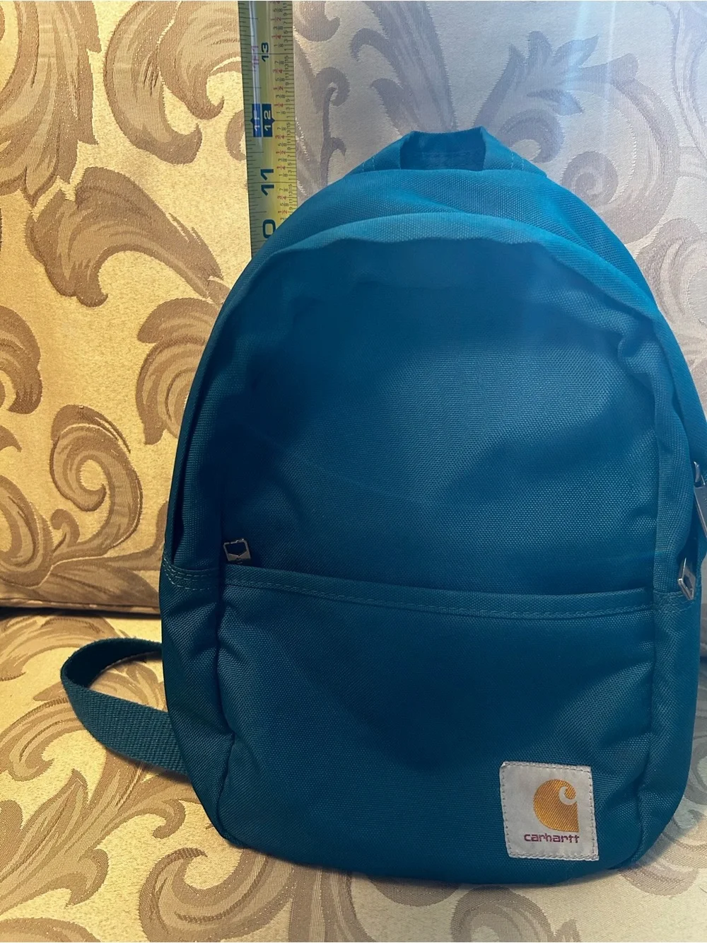 Carhartt Mini Backpack Teal Blue Water-Repellent  Zipper Pouch Adjustable Straps